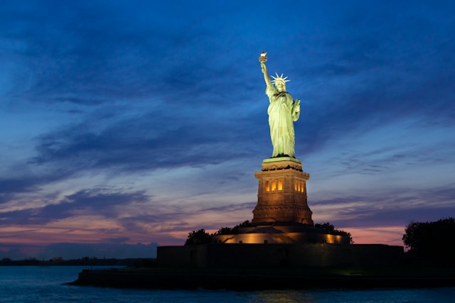 The Statue of Liberty on Liberty Island