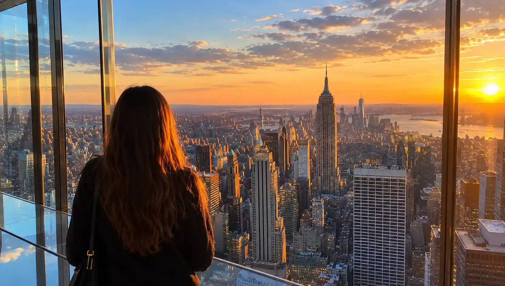 View from the Top of the Rock observation deck in New York